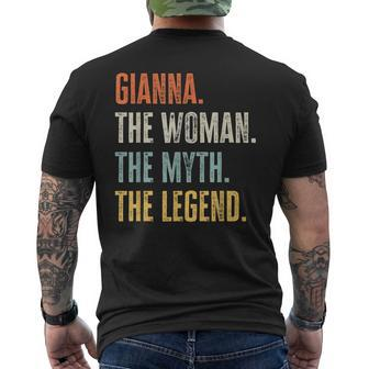 Gianna The Best Woman Myth Legend Funny Best Name Gianna Mens Back Print T-shirt - Seseable