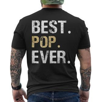 Gift From Granddaughter Grandson Grandkids Best Pop Ever Gift For Mens Mens Back Print T-shirt - Seseable
