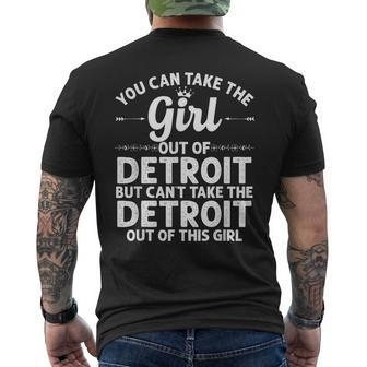 Girl Out Of Detroit Mi Michigan Home Roots Usa Men's T-shirt Back Print - Seseable