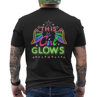 This Girl Glows Lights Glow Party Lover Men's Back Print T-shirt | Mazezy UK
