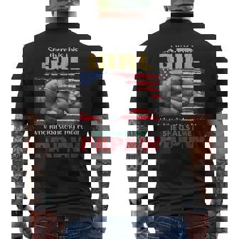 This Girl Who Kinda Stole My Heart She Calls Me Papaw Men's T-shirt Back Print - Seseable