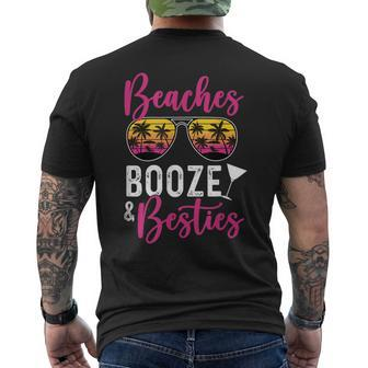 Girls Trip Girls Weekend Friends Beaches Booze Besties Men's Back Print T-shirt | Mazezy