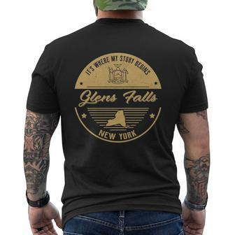 Glens Falls New York Its Where My Story Begins Men's T-shirt Back Print - Seseable