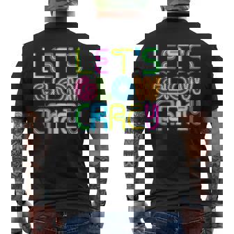 Lets Glow Crazy Clothes Neon Birthday Party Glow Party Men's Back Print T-shirt | Mazezy