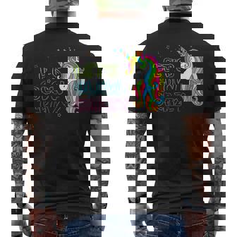 Lets Glow Crazy - Glow Party - Unicorn Lover - Birthday Men's Back Print T-shirt | Mazezy