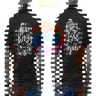 Glow Party Squad Halloween Party Costume Men's Back Print T-shirt | Mazezy