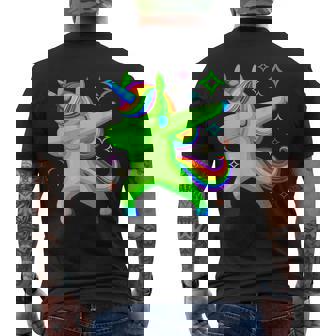 Glow Party Unicorn Squad Neon Lights Party Lover Men's Back Print T-shirt | Mazezy