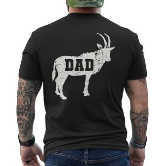 Mens Goat Dad All Time Greatest Vintage Men's T-shirt Back Print - Seseable