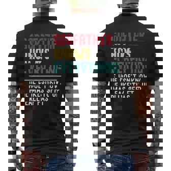 Godfather Know Everything Fathers Day For Funny Grandpa Boom Mens Back Print T-shirt | Mazezy