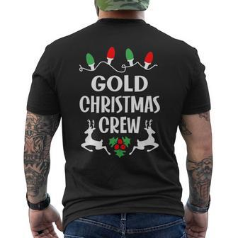 Gold Name Gift Christmas Crew Gold Mens Back Print T-shirt - Seseable