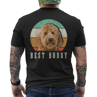 Goldendoodle Dad Doodle Mom Best Buddy Retro Vintage Dog Men's T-shirt Back Print - Seseable