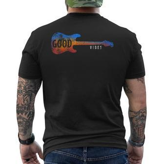 Good Vibes Electric Guitar T Guitarist Men's T-shirt Back Print - Seseable