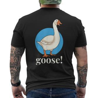 Goose Meme Costume Goose Birds Honk Lover Men's Back Print T-shirt | Mazezy