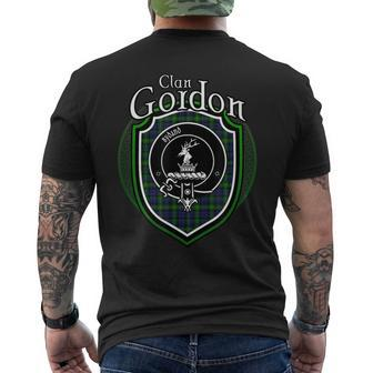Gordon Clan Crest | Scottish Clan Gordon Family Crest Badge Mens Back Print T-shirt - Seseable