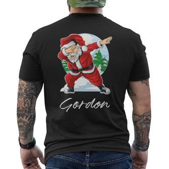 Gordon Name Gift Santa Gordon Mens Back Print T-shirt - Seseable