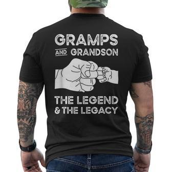 Gramps And Grandson The Legend And Legacy Grandpa Matching Mens Back Print T-shirt - Seseable