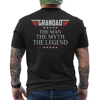 Grandad The Man The Myth The Legend V2 Grandad Gift For Mens Mens Back Print T-shirt - Seseable
