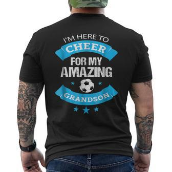 Grandma Or Grandpa Proud Soccer T Men's Back Print T-shirt | Mazezy