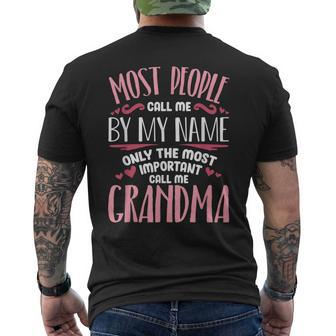 Grandma Grandparents Grandmother Men's Back Print T-shirt | Mazezy