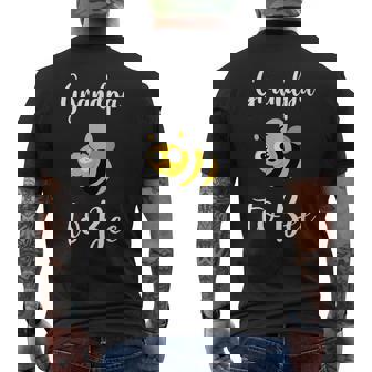 Grandpa To Bee Baby Shower Gender Reveal Announcements Men's Back Print T-shirt | Mazezy