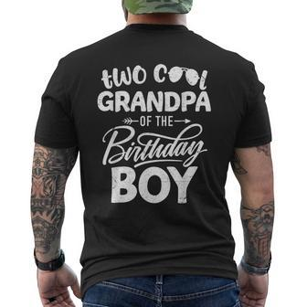 Grandpa Of The Birthday Boy Two Cool 2Nd Bday Father Papa Men's Back Print T-shirt | Mazezy