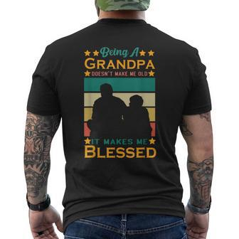 Being A Grandpa Doesnt Make Me Old It Makes Me Blessed Cool Men's Back Print T-shirt | Mazezy