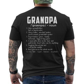 Grandpa Like A Grandfather But So Much Cooler Mens Back Print T-shirt | Mazezy CA