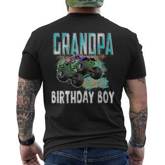 Grandpa Of The Birthday Boy Monster Truck Birthday Boy Mens Back Print T-shirt | Mazezy AU