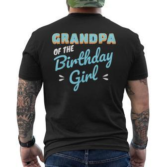 Grandpa Of The Birthday Girl Funny Donut Lover Doughnut Gift Mens Back Print T-shirt | Mazezy UK