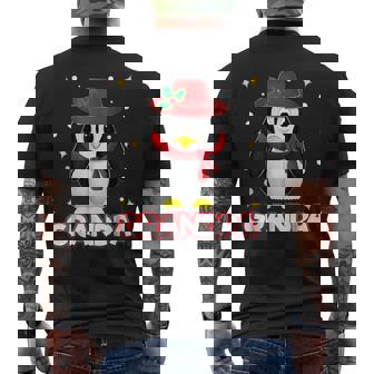 Grandpa Penguin Gift Matching Family Christmas Squad Mens Back Print T-shirt | Mazezy