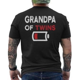 Grandpa Of Twins Fathers Day Men's T-shirt Back Print - Seseable