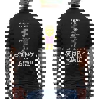 Grandpa Zombie Halloween Matching Family Costume Halloween Gift For Mens Mens Back Print T-shirt | Mazezy