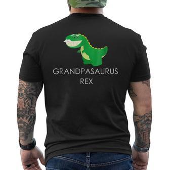 Grandpasaurus Rex Funny Trex Grandpa Dinosaur Pun Mens Back Print T-shirt | Mazezy