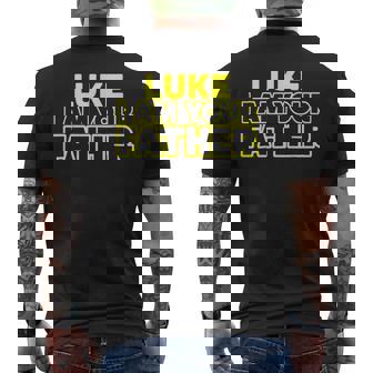 Great Fathers Day From Luke To His Father Men's T-shirt Back Print - Thegiftio