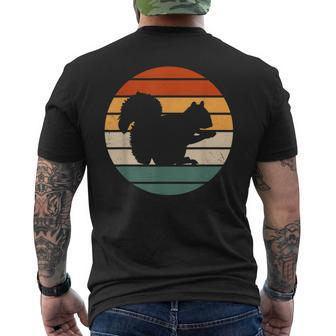 Great Squirrel Retro Silhouette Forest Animal Lovers Men's Back Print T-shirt | Mazezy