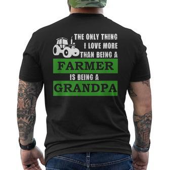 Green Farmer Grandpa T Men's Back Print T-shirt | Mazezy