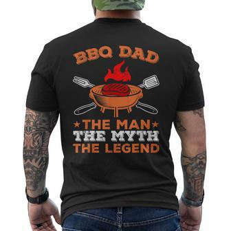 Grill Bbq Dad The Man The Myth The Legend Gift For Mens Mens Back Print T-shirt - Seseable