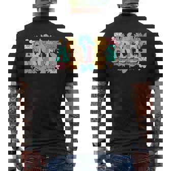 Groovy Aries Astrology Zodiac Sign March April Birthday Men's Back Print T-shirt | Mazezy