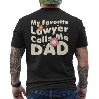 Groovy My Favorite Lawyer Calls Me Dad Cute Father Day Men's T-shirt Back Print - Thegiftio UK