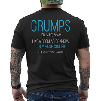 Mens Grumps Like A Regular Grandpa Definition Cooler Men's T-shirt Back Print - Seseable