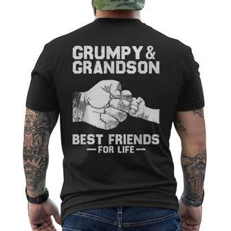 Grumpy And Grandson Best Friends For Life For Grandpa Men's Back Print T-shirt | Mazezy