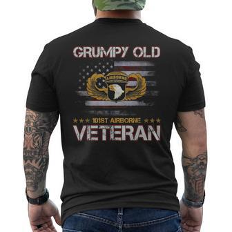 Grumpy Old 101St Airborne Division Veteran T Mens Men's Back Print T-shirt | Mazezy