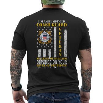 Im A Grumpy Old Coast Guard Veteran For A Veteran Men's T-shirt Back Print - Seseable