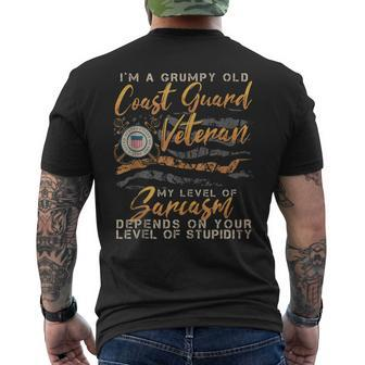 Im A Grumpy Old Coast Guard Veteran Veteran Men's T-shirt Back Print - Seseable