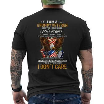 Grumpy Old Veteran I Served I Sacrificed V3 Men's T-shirt Back Print - Seseable