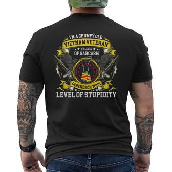 I Am A Grumpy Old Vietnam Veteran Men's T-shirt Back Print - Seseable