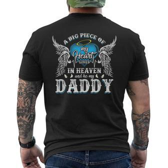 Guardian Angel In Heaven I Call Him Daddy Memorial Fathers Mens Back Print T-shirt | Mazezy