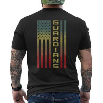 Guardians Of Space Defense Vintage Flag Usa Military Force Mens Back Print T-shirt | Mazezy