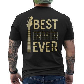 Guitarist Father Best Dad Ever D A D Chord Guitar V2 Men's T-shirt Back Print - Seseable