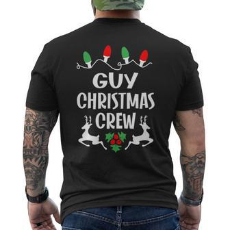 Guy Name Gift Christmas Crew Guy Mens Back Print T-shirt - Seseable